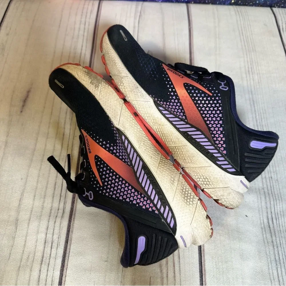 Brooks Adrenaline GTS Women Sz 8 D Black/Purple Athletic Sneaker ​​Running Shoes